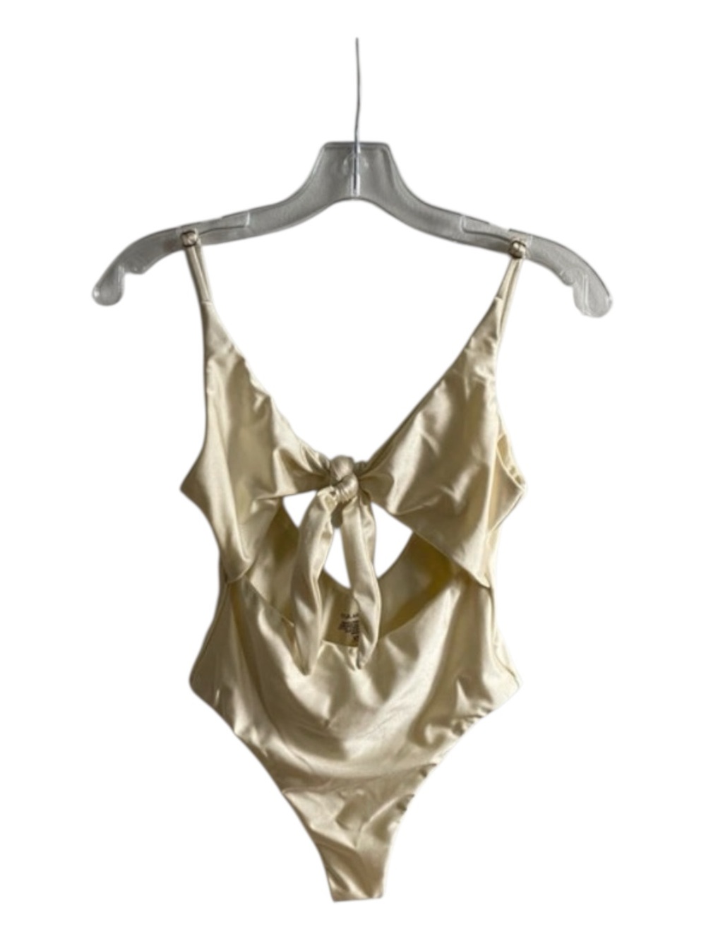 Tularosa XS 70s Disco Retro Galactic Luxury Creamy Champagne Goddess One Piece